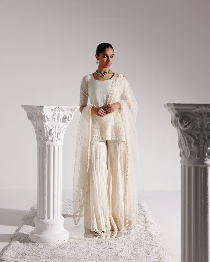 Off White Lotus Straight Sharara