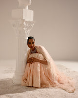 Blush Pink Ambi Lehenga with Embroidered Dupatta