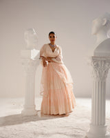 Blush Pink Ambi Lehenga with Embroidered Dupatta