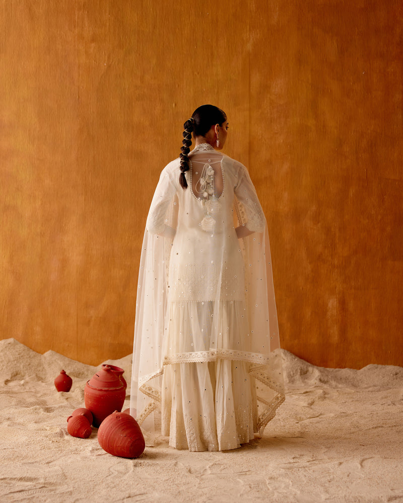 Off White Cone Straight Sharara