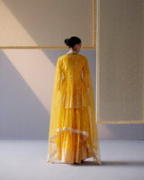 Mango all-over Ambi Embroidered Peplum Sharara with Dupatta