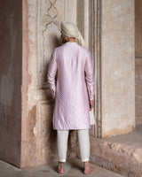 Onion pink dots Full Embroidered Kurta with Pants