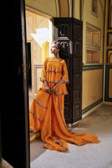 Saffron 4 tier peplum Sharara