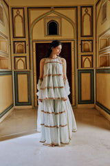 Sea foam 4 tier peplum Sharara