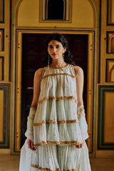 Sea foam 4 tier peplum Sharara