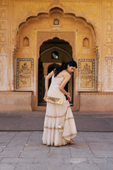 Ivory spaghetti Straight Sharara