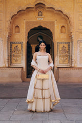 Ivory spaghetti Straight Sharara