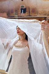Ivory spaghetti Straight Sharara