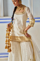 Ivory Straight Sharara