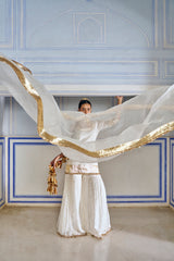 Ivory Straight Sharara