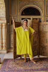 Citron glass kaftan with pant