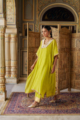Citron glass kaftan with pant