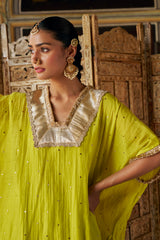 Citron glass kaftan with pant