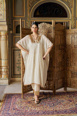 Ivory glass kaftan with pant