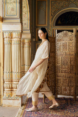 Ivory glass kaftan with pant