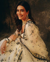 Black & White BK Lehenga with Embroidered Dupatta