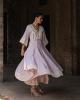 Big Boder onion pink anarkali with pants