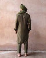 Olive line sequence Kurta set