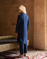 Indigo blue line sequence Kurta set