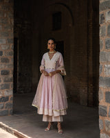 Big Boder onion pink anarkali with pants