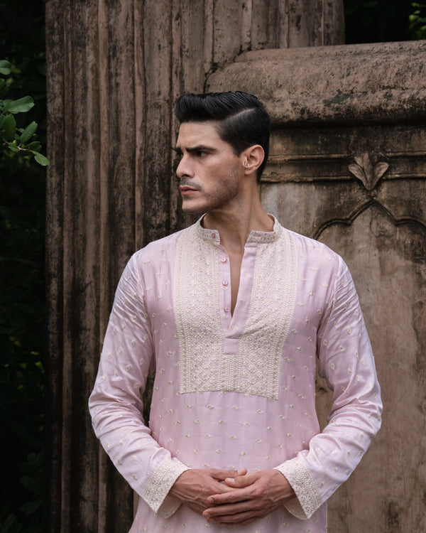Onion Big Border Full Embroidered Kurta with Pants