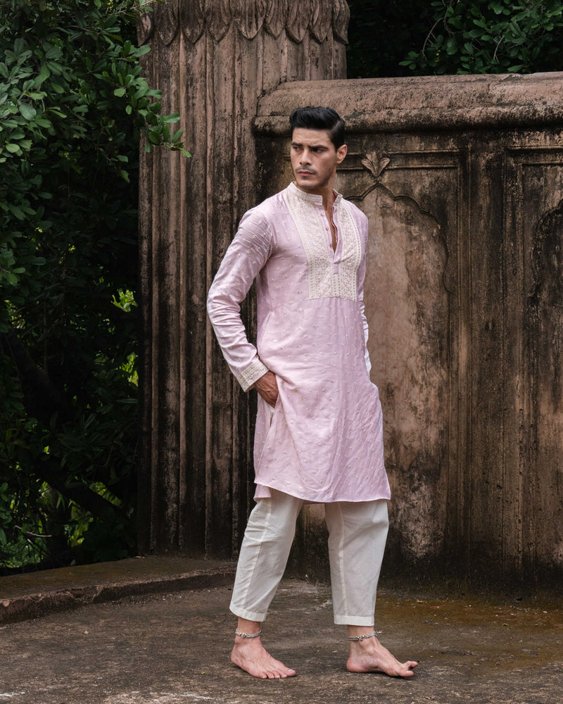 Onion Big Border Full Embroidered Kurta with Pants
