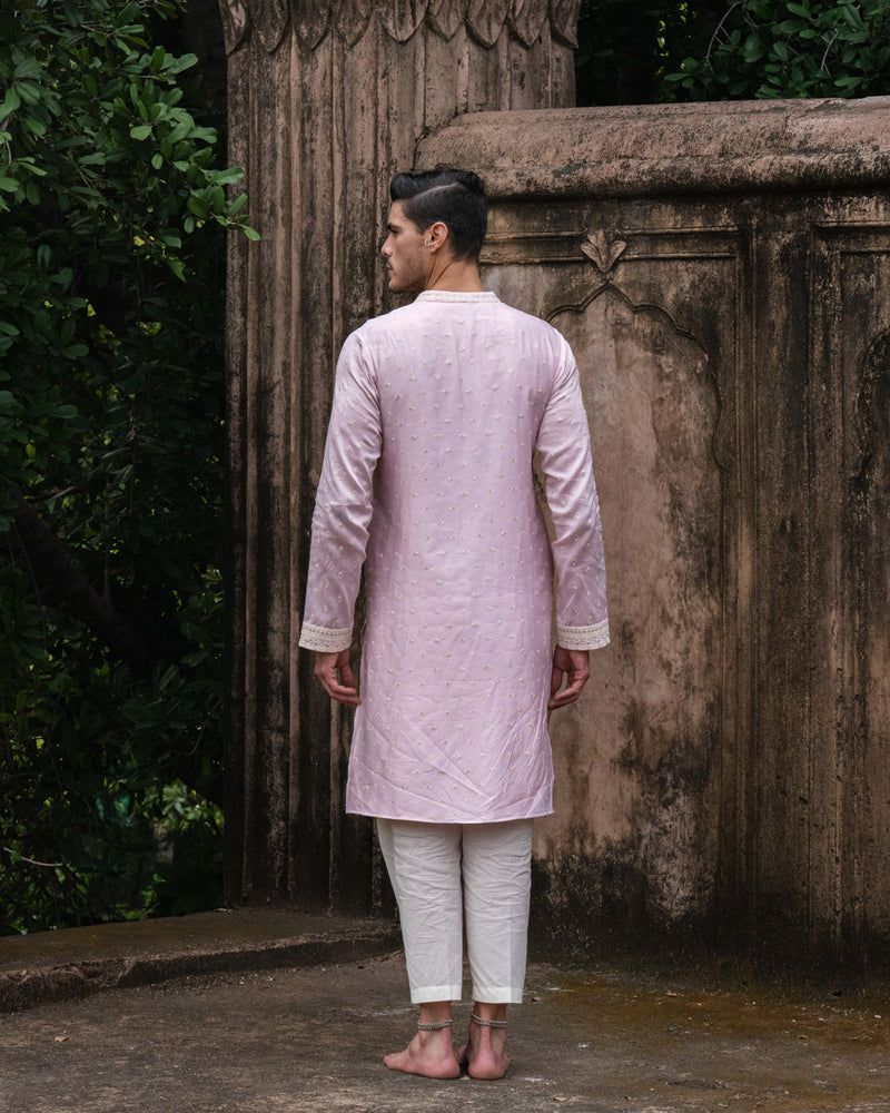 Onion Big Border Full Embroidered Kurta with Pants