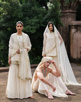 off white gold forest fringe straight sharara