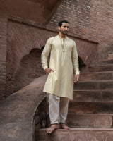 Lemon Dots Full Embroidered Kurta with Pants
