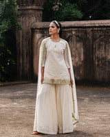 off white gold forest fringe straight sharara