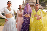 Ice Blue SK-BK Lehenga with Embroidered Dupatta