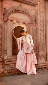 Blush Pink All Three Peplum Sharara