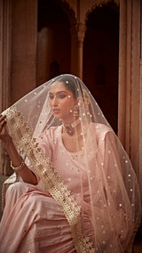 Blush Pink Diamond Straight Sharara