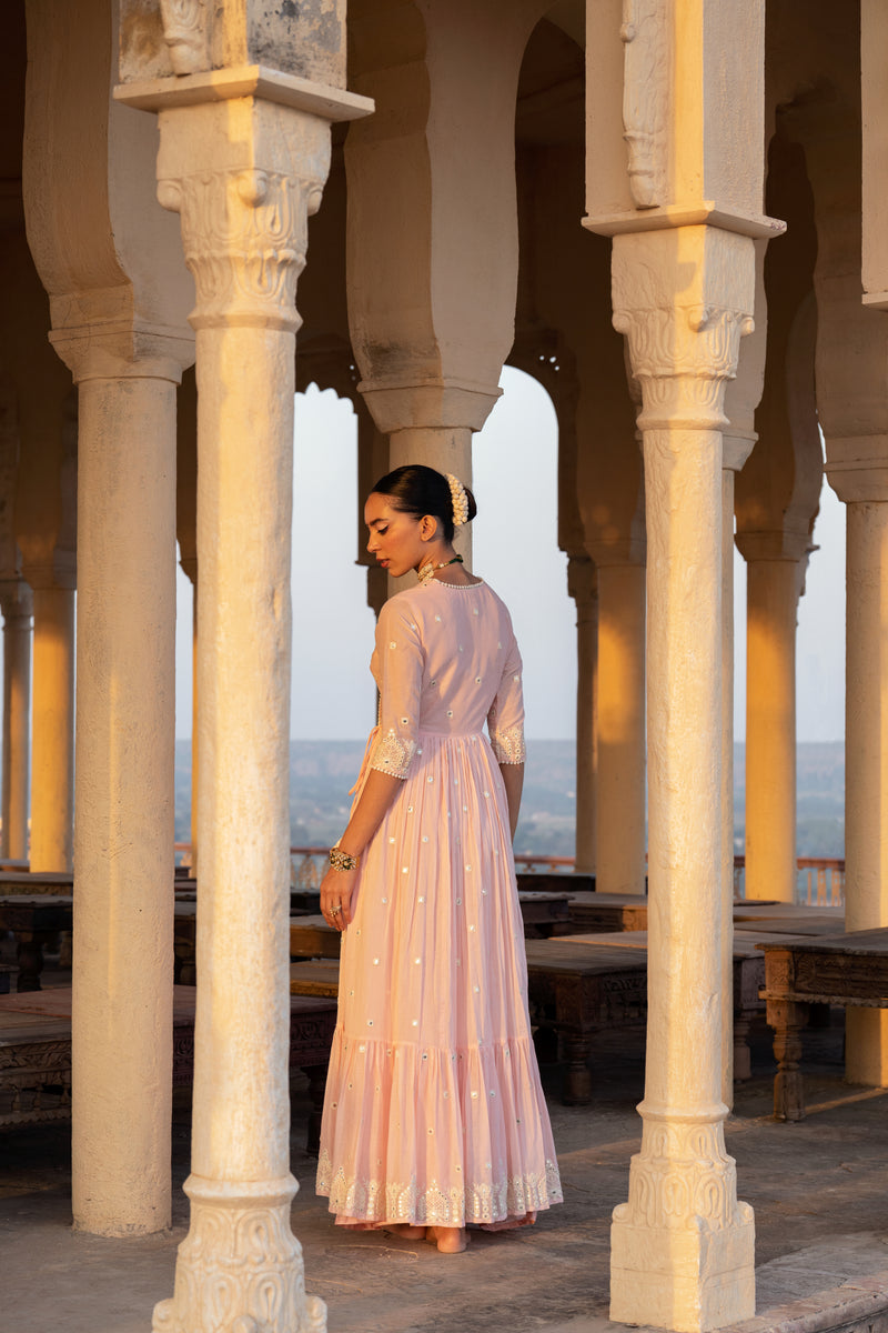 Blush Pink Temple Angrakha